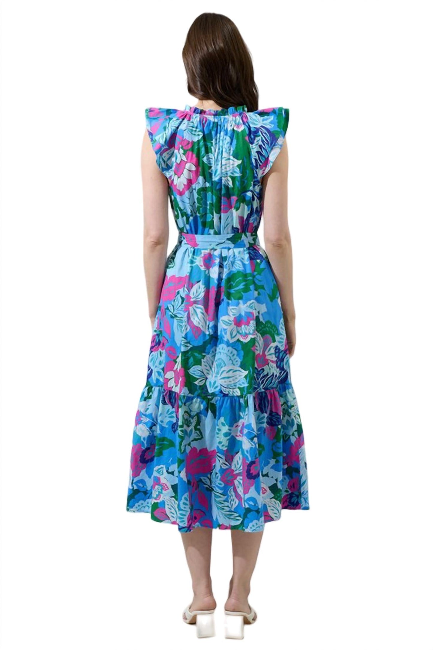 Sugarlips - Lavera Floral Button Down Midi Dress