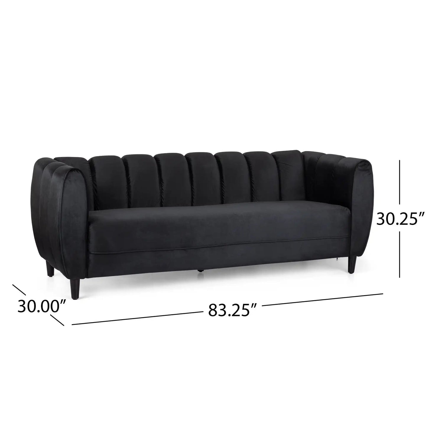 Miranda - Modern Glam Velvet 3 Seater Sofa