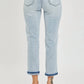 Risen - Midrise Sequin Patch Tapered Jeans