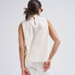 Chimala - Sleeveless Tuck Collar Blouse