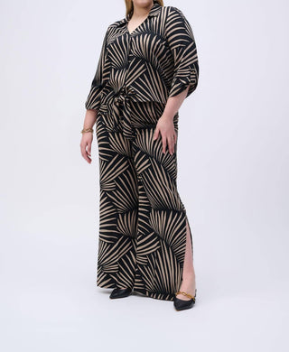 Joseph Ribkoff - Calças de gaze de perna larga