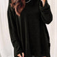 Lovesoft - Waffle Knit High Slits Long Sleeve