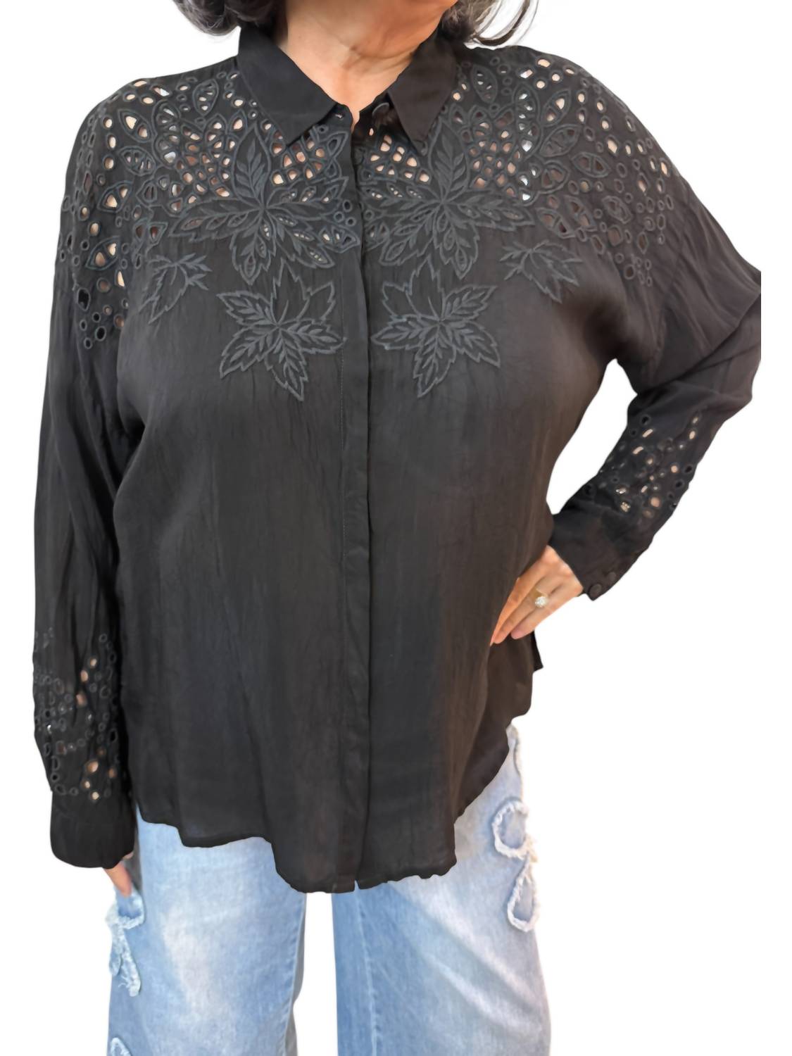 Johnny Was - Lotus Eyelet Blouse