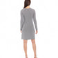 Karen Kane - Long Sleeve Shirred Metallic Dress