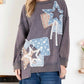 Blue Velvet - Star Patchwork Long Sleeve Top