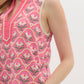 Entro - Scalloped Floral High Neck Mini Dress