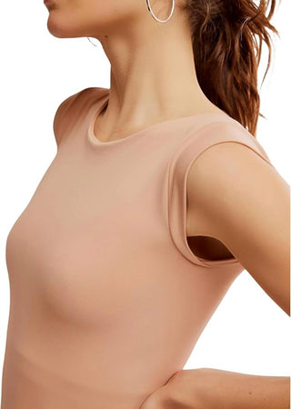 Free People - Body com decote canoa e linhas limpas