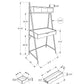 Contemporary Computer Desk for Home Office with Storage Drawers