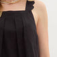 Entro - Black Scalloped Tank