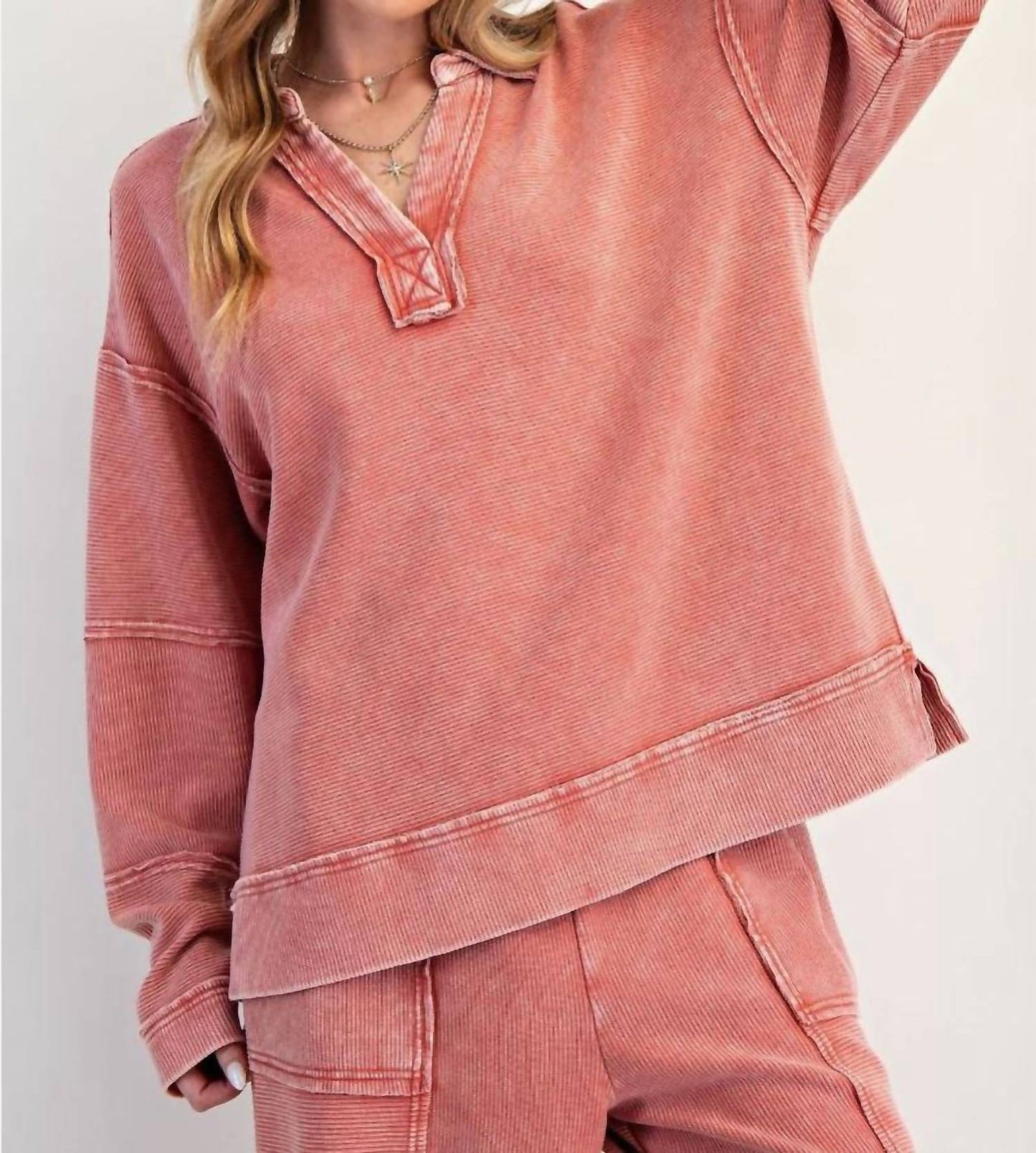 Easel - Boho Long Sleeve Top