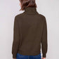 Charlie B - Textured Raglan Small Cowl Neck Knit Sweater