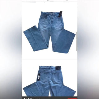 Veronica Beard - Calça jeans Crosbie de perna larga com bolsos aplicados