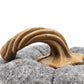 Set of 3 Plush Fabric Pumpkins in Brown