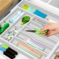 Silverware Drawer Organizer, White (9 Slots)