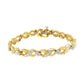 10K Yellow Gold Round-Cut Diamond Infinite Love Bracelet (1.00 cttw, I-J Color, I2-I3 Clarity)