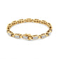 14K Yellow Gold 2 1/2 Cttw Princess-Cut Diamond Link Tennis Bracelet (H-I Color, SI2-I1 Clarity) - 7.25"