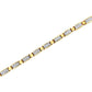 14K Yellow Gold 2 1/2 Cttw Princess-Cut Diamond Link Tennis Bracelet (H-I Color, SI2-I1 Clarity) - 7.25"