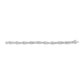 14K White Gold 2-1/2 Cttw Round-Brilliant & Baguette Cut Diamond 7" Alternating Flared Links Tennis Bracelet (H-I Color, SI1-SI2 Clarity)