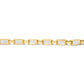 10K Yellow Gold 2.0 Cttw Invisible-Set Princess Cut Diamond Rectangular Link Bracelet (I-J Color, SI2-I1 Clarity) - 7"