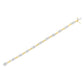 14K Two-Tone Gold 1.00 Cttw Princess-Cut Diamond Chain Link 7" Bracelet (H-I Color, SI1-SI2 Clarity)