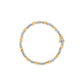 10K Two-Tone Gold 1/2 Cttw Diamond Alternating 3 Stone and X-Link 7" Bracelet (I-J Color, I2-I3 Clarity)