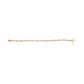 10K Two-Tone Gold 1/2 Cttw Diamond Alternating 3 Stone and X-Link 7" Bracelet (I-J Color, I2-I3 Clarity)
