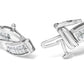 14K White Gold 4.0 Cttw Invisble Set Princess-Cut Diamond Wave Style Link Bracelet (H-I Color, SI2-I1 Clarity) - 7"