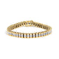 14K Yellow Gold 3.0 Cttw Princess Cut Quad Invisible Set Tennis Bracelet (H-I Color, SI1-SI2 Clarity) - 7â€