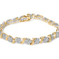 10K Yellow Gold 2.00 Cttw Round Cut Diamond 'S' Cluster Bracelet (J-K Color, I1-I2 Clarity)