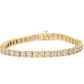 10K Yellow Gold 4.00 Cttw Channel Set Round Diamond Tennis 7" Bracelet (J-K Color, I1-I2 Clarity)