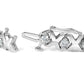 10k White Gold 2.00 Cttw Round-Cut Diamond "XOXO" Link 7" Bracelet (I-J Color, I2-I3 Clarity)