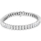14K White Gold 5.00 Cttw Invisible Set Princess-Cut Diamond Belt and Buckle Tennis 7" Bracelet (H-I Color, SI1-SI2 Clarity)