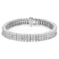 14K White Gold 7 7/8 Cttw Princess and Baguette Diamond Eternity Line Tennis Bracelet (G-H Color, SI1-SI2 Clarity) - 7" Inches