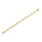 14K Yellow Gold 7.50 Cttw Princess and Baguette Diamond Geometric Link Bracelet