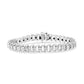 .925 Sterling Silver 1/4 Cttw Miracle Set Round Diamond Composite Open Linked Composite Line Bracelet (I-J Color, I3-Promo Clarity) - 7.5"