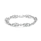 .925 Sterling Silver 1.0 Cttw Diamond Infinity Loop and Swirl Link Bracelet (I-J Color, I2-I3 Clarity) - 7.25" Inches