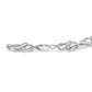 .925 Sterling Silver 1.0 Cttw Diamond Infinity Loop and Swirl Link Bracelet (I-J Color, I2-I3 Clarity) - 7.25" Inches