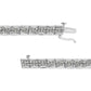 .925 Sterling Silver 2.0 Cttw Diamond 7" Round Miracle Plate Link Bracelet (I-J Color, I2-I3 Clarity)