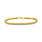 10K Yellow Gold Plated .925 Sterling Silver 1 cttw Prong-Set Diamond Pear Shape Link Bracelet (I-J Color, I1-I2 Clarity) - 7.25"