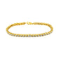10K Yellow Gold Plated .925 Sterling Silver 1 cttw Prong-Set Diamond Pear Shape Link Bracelet (I-J Color, I1-I2 Clarity) - 7.25"