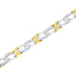 10k Yellow Gold Plated Sterling Silver 1/4 cttw Diamond Infinity and X Link Bracelet (I-J Clarity, I2-I3 Color) - Size 7.25"
