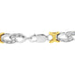 10k Yellow Gold Plated Sterling Silver 1/4 cttw Diamond Infinity and X Link Bracelet (I-J Clarity, I2-I3 Color) - Size 7.25"