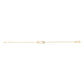 10K Yellow Gold 1/10 Cttw Diamond Paperclip Charm Adjustable Link Bracelet  (I-J Color, I1-I2 Clarity) - 7.25 Inch