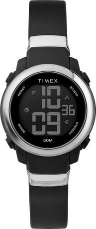 Timex Women's Digital Resin Strap Watch - Black