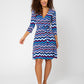 Vestido Leota Feminino Perfect Wrap Chevron Roxo Potion Azul