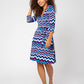 Vestido Leota Feminino Perfect Wrap Chevron Roxo Potion Azul