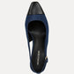 Veronica Beard - Women's Cecile Denim Cap-toe Slingback Pump