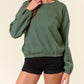 Doe And Rae - Puff Long Sleeve Bottom Elastic Oversized Top