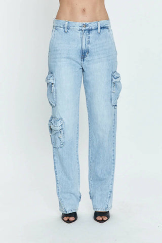 Pistola - Calça Bobbie Cargo Vintage de Cintura Média Feminina