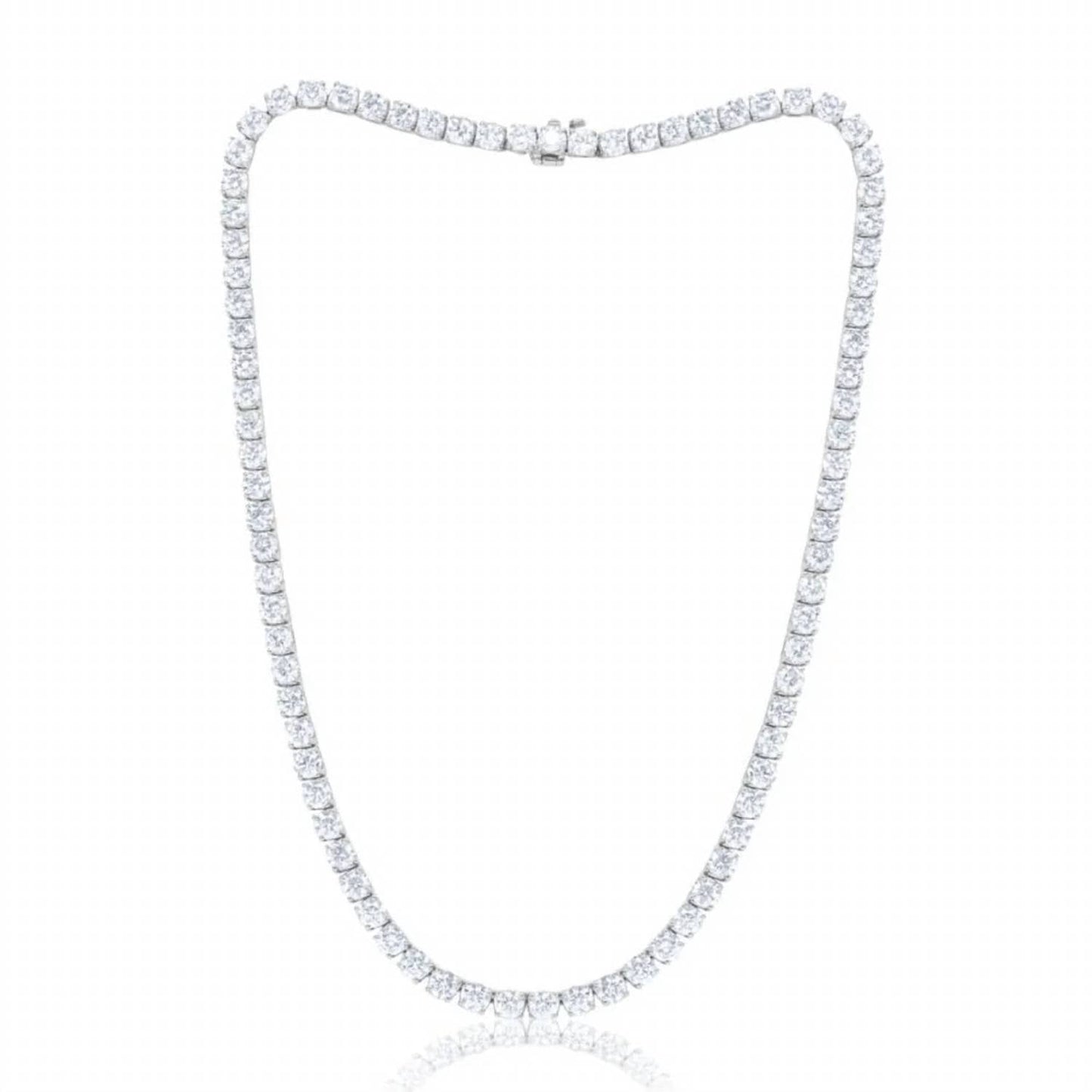 Diana M Jewels - 25.60 Cts Lab Grown Diamond Tennis Necklace